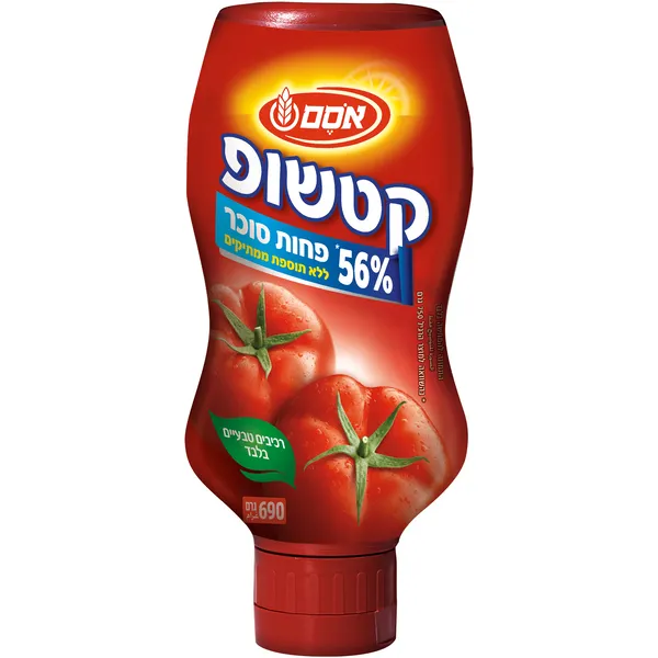 אסם | 690 גרם קטשופ מופחת סוכר