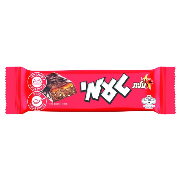 עלית | 40 גרם טעמי שוקולד חלב קרמל קרם נוגט