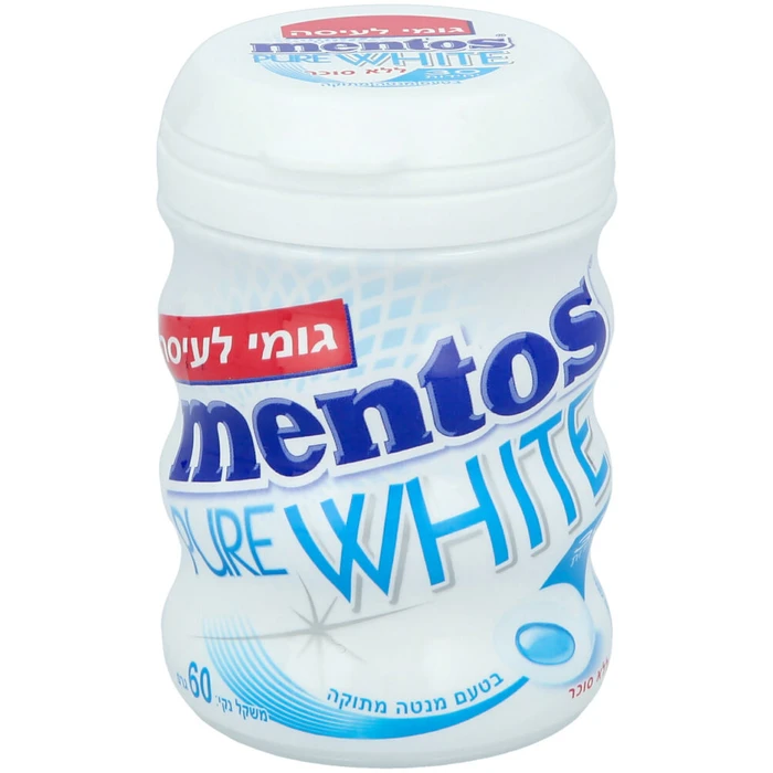 מנטוס | 60 גרם מסטיק וויט מנטה מתוקה ללא סוכר
