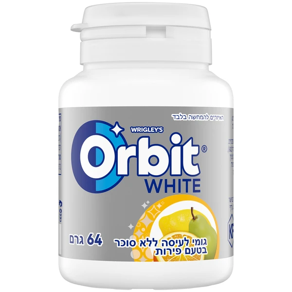 אורביט | 64 גרם מסטיק ווייט פירות ללא סוכר