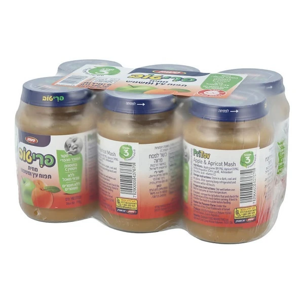 טעמן | 6×190 גרם פריטוב מחיות תפוח עץ מושמש