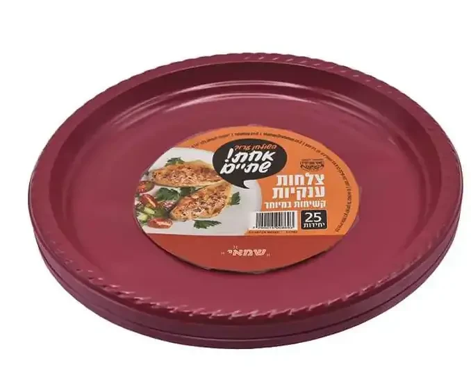 שמאי | 25 יח' צלחות ענקיות בורדו