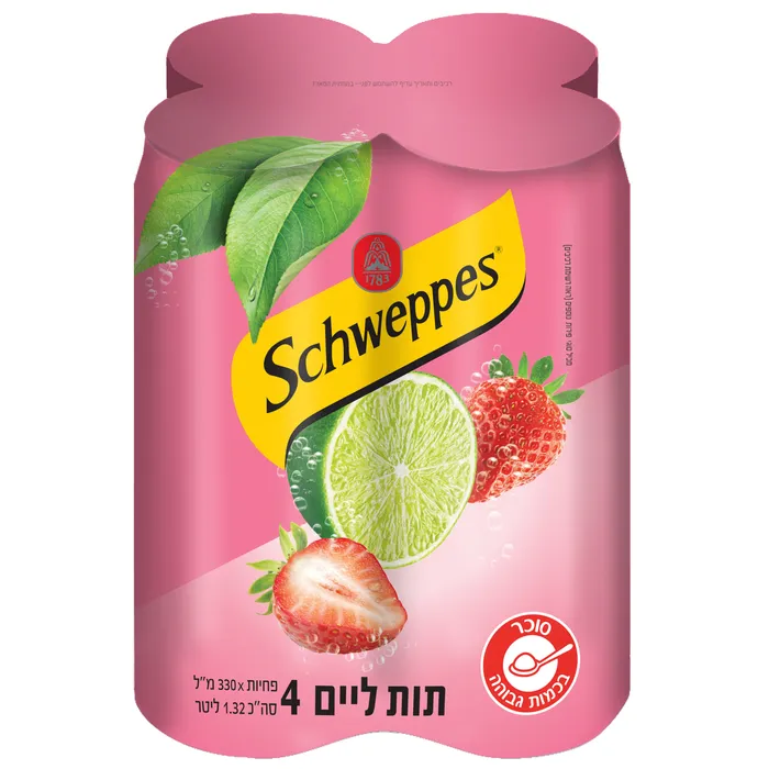 שוופס | 4×330 מ''ל תות ליים