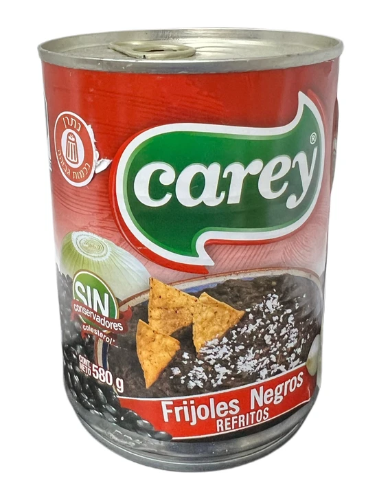 carey | גרם 580 Frijoles Negros REFRITOS מחית שעועית שחורה