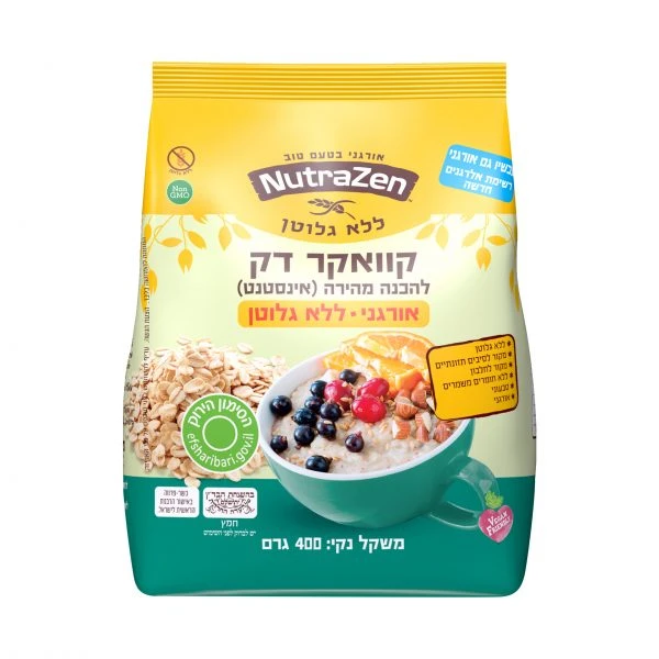 נוטראזן | 500 גרם קוואקר דק (אינסטנט) אורגני ללא גלוטן