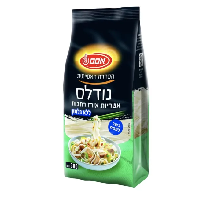 אסם | 300 גרם נודלס אטריות אורז רחבות ללא גלוטן