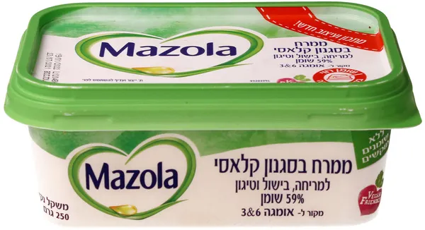 מזולה | 250 גרם מרגרינה בטעם טבעי
