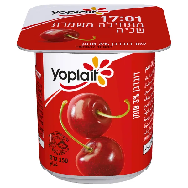 יופלה | 150 גרם יוגורט דובדבן 3%