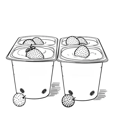 יוגורט פירות ותוספות