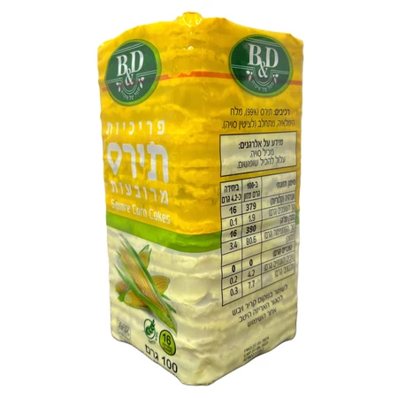 בטר & דיפרנט | 100 גרם פריכיות תירס ללא גלוטן