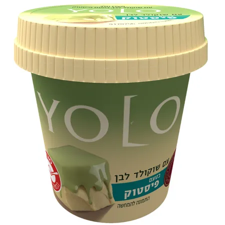 יולו | 123 גרם יולו עם שוקולד לבן בטעם פיסטוק