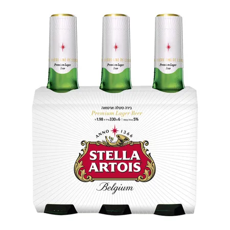 סטלה ארטואה | 6×330 מ''ל בירה סטלה ארטואה