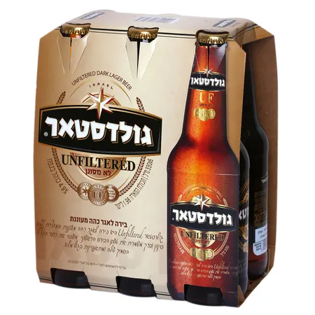 גולדסטאר | 6×330 מ''ל בירה גולדסטאר לא מסונן