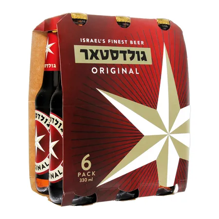 גולדסטאר | 6×330 מ''ל בירה גולדסטאר