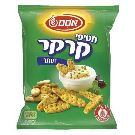 אסם | 300 גרם חטיפי קרקר זעתר