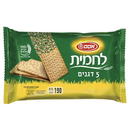 אסם | 190 גרם לחמית 5 דגנים