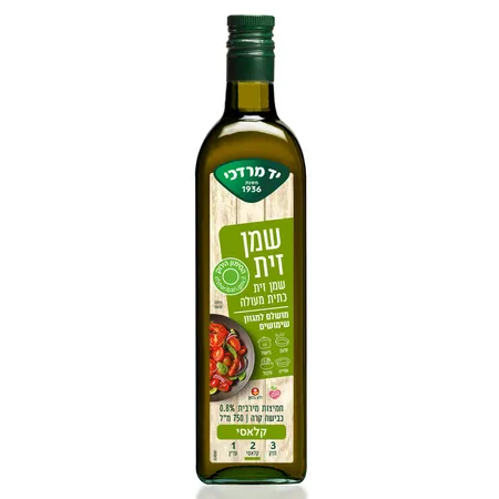יד מרדכי | 750 מ''ל שמן זית כתית מעולה קלאסי