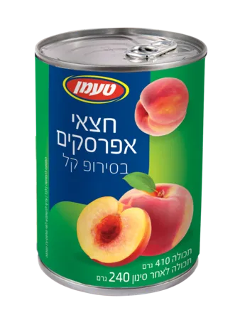 טעמן | 410 גרם חצאי אפרסקים בסירופ קל