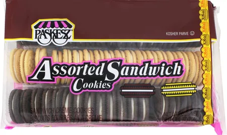 פשקס | 708 גרם עוגיות סנדוויץ שוקולד וניל במילוי קרם