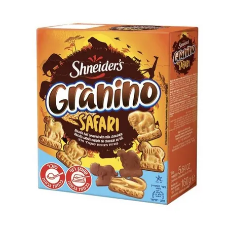 שניידרס | 160 גרם עוגיות מיני ספארי שוקולד חלב