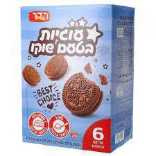 הדר | 900 גרם עוגיות סנדוויץ' בטעם שוקו במילוי קרם בטעם שוקו