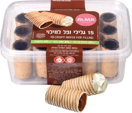 עלמה | 150 גרם גלילי וופל למילוי 15יח