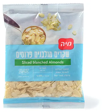 מיה | 100 גרם שקדים מולבנים פרוסים