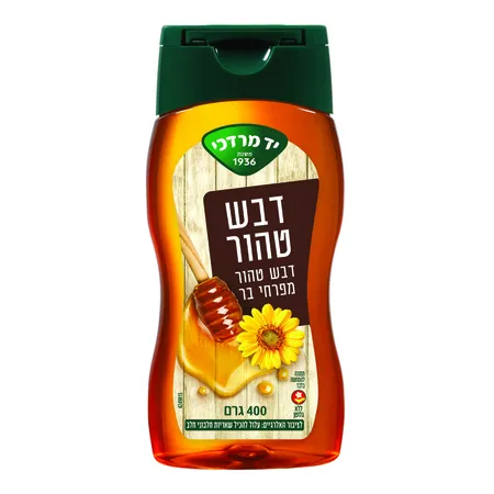 יד מרדכי | 400 גרם דבש טהור מפרחי בר לחיץ