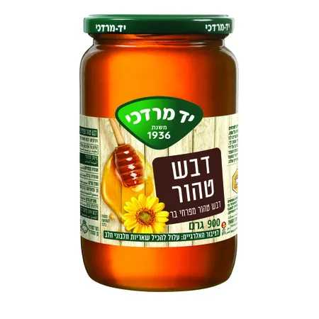 יד מרדכי | 900 גרם דבש טהור מפרחי בר