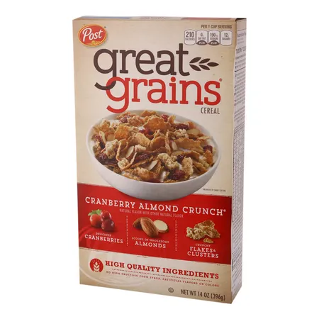 פוסט | 396 גרם דגני בוקר עם חמוציות ושקדים