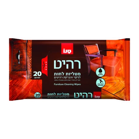 סנו | 20 יח' מטליות לחות לניקוי רהיטים
