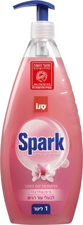 סנו ספארק | 1 ליטר נוזל לניקוי כלים פריחת השקד
