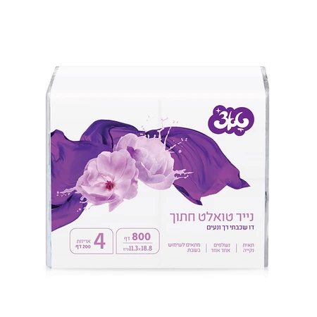 טאצ' | 4 יה' נייר טואלט חתוך 800 דף