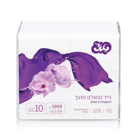 טאצ' | 10 יה' נייר טואלט חתוך 1000