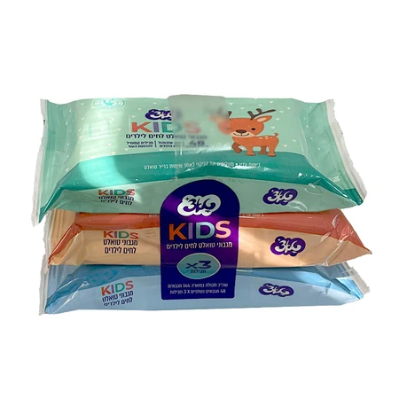 טאצ' | 3×48 יה' מגבוני טואלט לחים לילדים