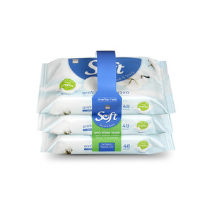 סנו | 3×48 יה' סופט מגבוני טואלט לחים