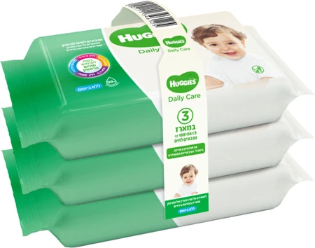 האגיס | 3×56 יח' מגבונים לחים טיפוח יומי ללא בישום