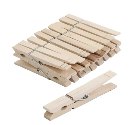 24 יח' | אטבי כביסה מעץ