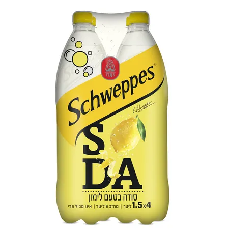 שוופס | 4×1.5 ליטר סודה בטעם לימון