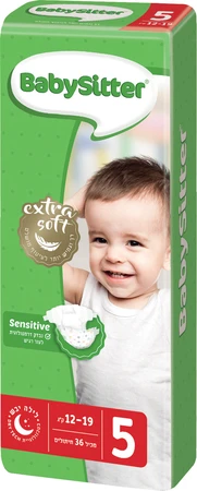 בייביסיטר | 36 יח' חיתול דק עם גמישות כפולה מידה 5