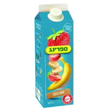 ספרינג | 1 ליטר נקטר פירות תות בננה בקרטון