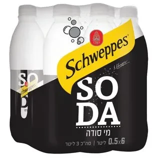 שוופס | 500X6 מ''ל מי סודה