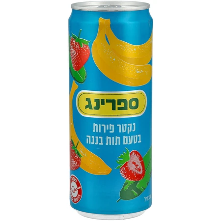 ספרינג | 330 מ''ל נקטר פירות בטעם תות בננה