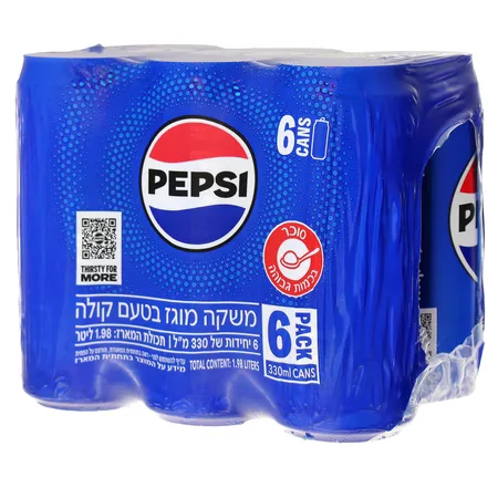 פפסי | 6×330 מ''ל פפסי קולה