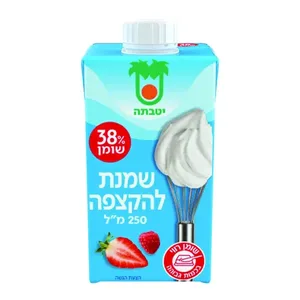 יטבתה | 250 מל שמנת מתוקה להקצפה 38% - מחיר בפיק