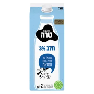 טרה | 2 ליטר חלב קרטון  בדצ
