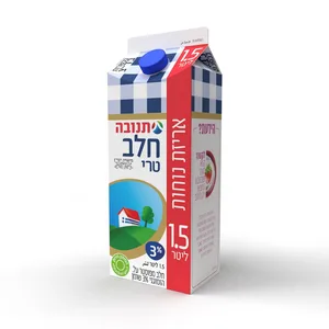 תנובה | 1.5 ליטר חלב 3% קרטון בדץ