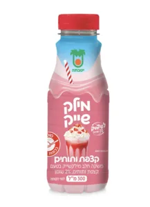 יטבתה | 300 מל מילק שייק קצפת ותותים
