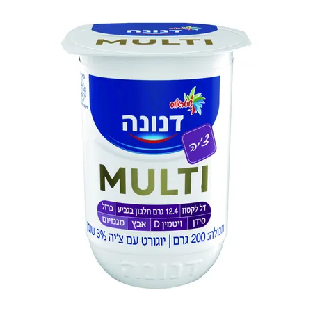 דנונה | 200 גרם דנונה מולטי יוגורט עם צ'יה 3%
