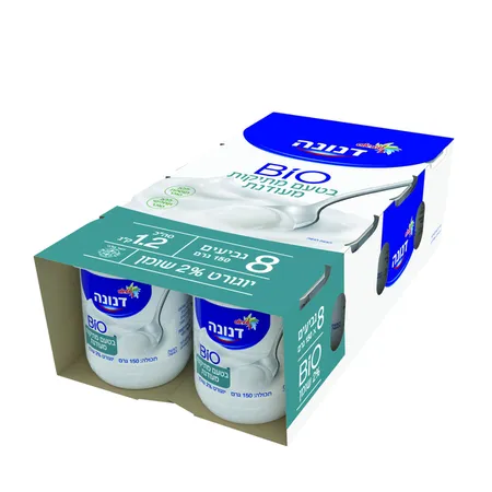 דנונה | 8×150 גרם יוגורט במתיקות מעודנת 2%
